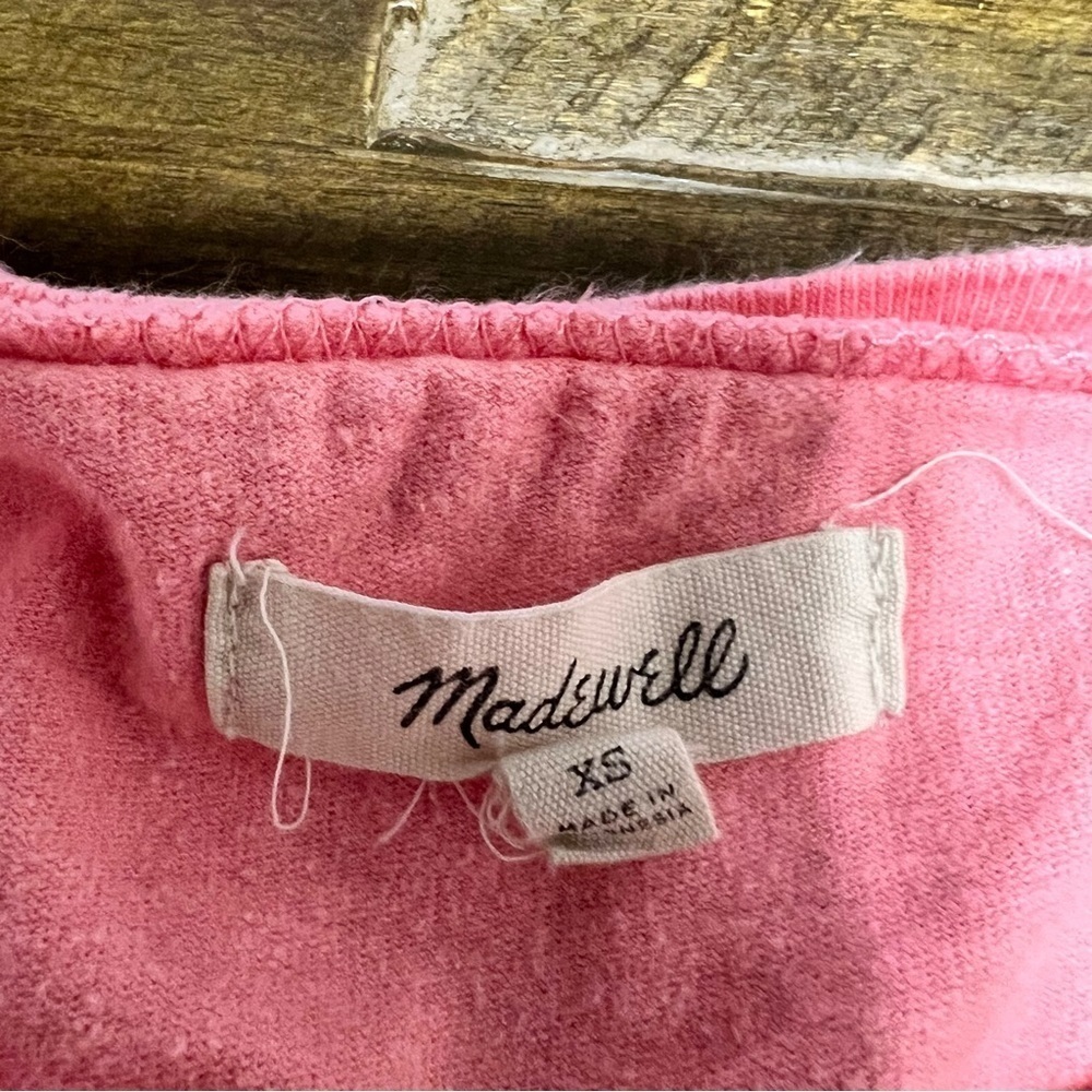 Madewell Pink Boxy Oversized Tee Shirt Femme Cotton T-Shirt XS - Picture 6 of 7